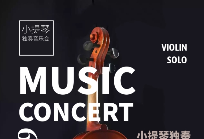 小提琴演奏音樂會(huì)宣傳手機(jī)海報(bào)