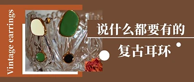 说什么都要有的复古耳环棕色简约公众号首图