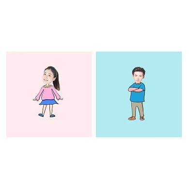 卡通萌趣可爱情侣头像微信头像用户头像