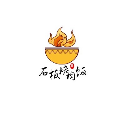 卡通石板烤肉飯LOGO
