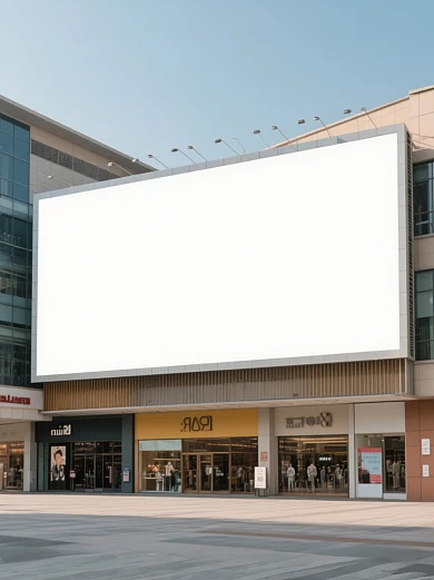 商场广告牌小红书边框背景图