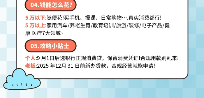 插畫風(fēng)個人消費貸補貼薅羊毛攻略海報