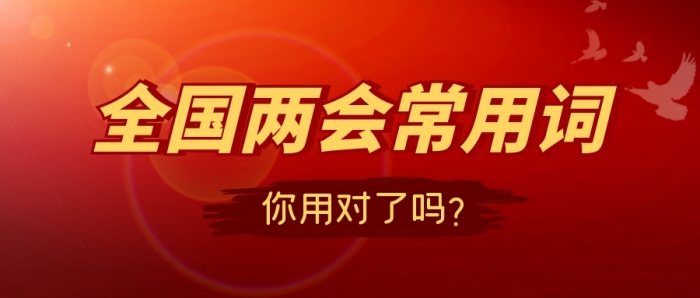 全國兩會常用詞簡約彩色微信公眾號首圖