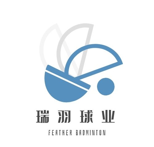 藍(lán)灰色羽毛球標(biāo)志logo