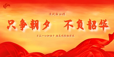 只争朝夕不负韶华展板	