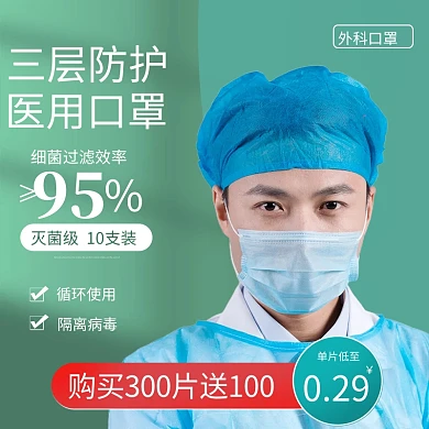 N95防病菌病毒防雾霾医用口罩主图直通车