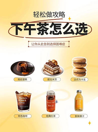 简约下午茶点单攻略小红书封面