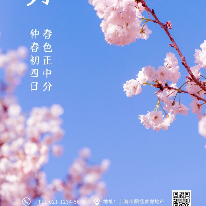 攝影圖高清春分節(jié)氣手機海報