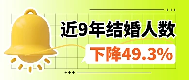 结婚人数简约彩色微信公众号封面首图