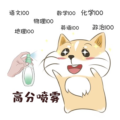 高分噴霧100分搞笑可愛(ài)小貓表情包