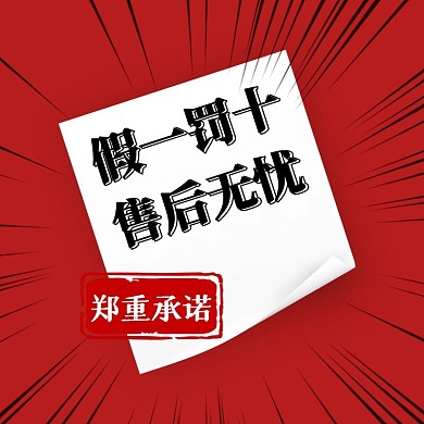 鄭重承諾簡約大氣紅色主圖直通車
