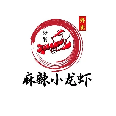红色大气小龙虾外卖LOGO