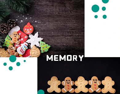 绿色 圣诞节 姜饼人  英文  拼图