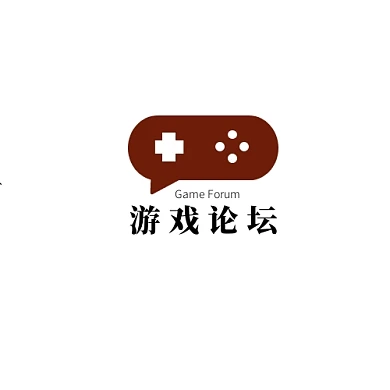 红色游戏手柄电玩游戏论坛logo