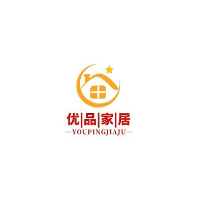 優(yōu)品家居屋子星星橙紅簡(jiǎn)約LOGO