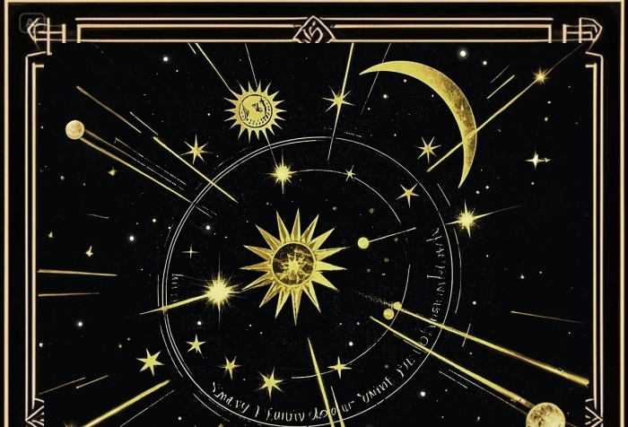 十二星座运势黑金公众号小绿书封面