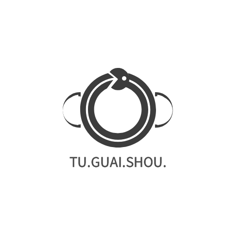 灰色幾何簡(jiǎn)約蛇形銜尾蛇logo設(shè)計(jì)