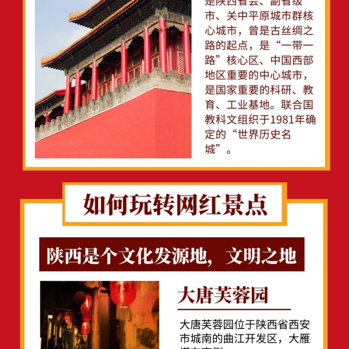 網(wǎng)紅城市西安春節(jié)旅行攻略營(yíng)銷長(zhǎng)圖