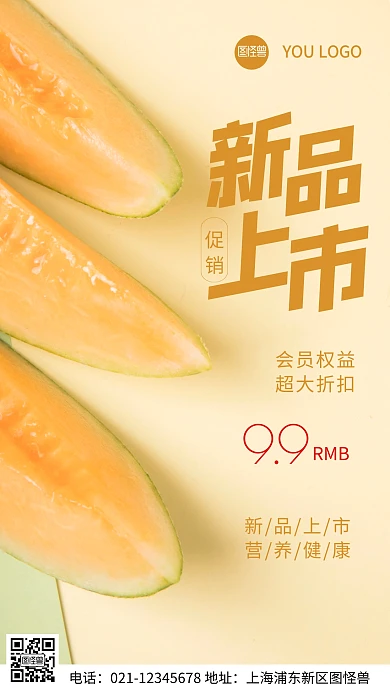 摄影图会员权益褐色简约风手机海报