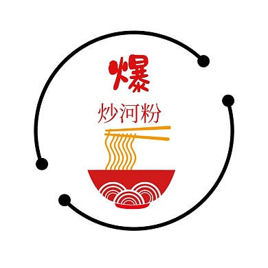 爆炒河粉logo	