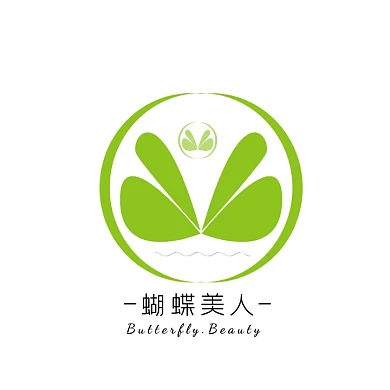 蝴蝶美人logo设计