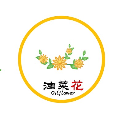 油菜花logo模板宣傳通用