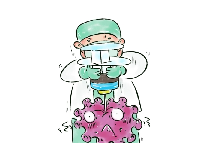 手繪醫(yī)療醫(yī)生病毒打針表情包