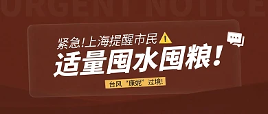 上海提醒囤水屯粮台风康妮过境实时热点首图