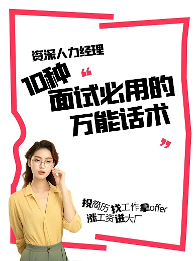 简约招聘求职小红书封面