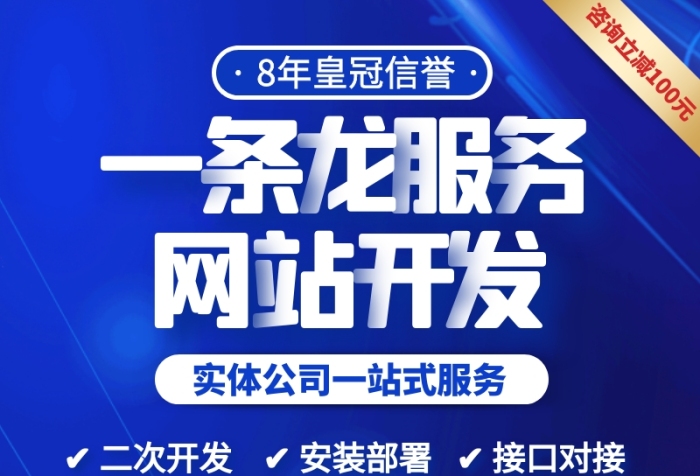 藍色科技風一條龍服務(wù)網(wǎng)站開發(fā)主圖直通車