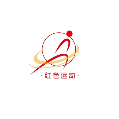 创意简约红色扁平健身运动logo
