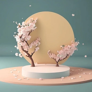 3D 电商场景搭建 banner 展台 展架  元素　AIGC AI数字作品 Midjourney (30)