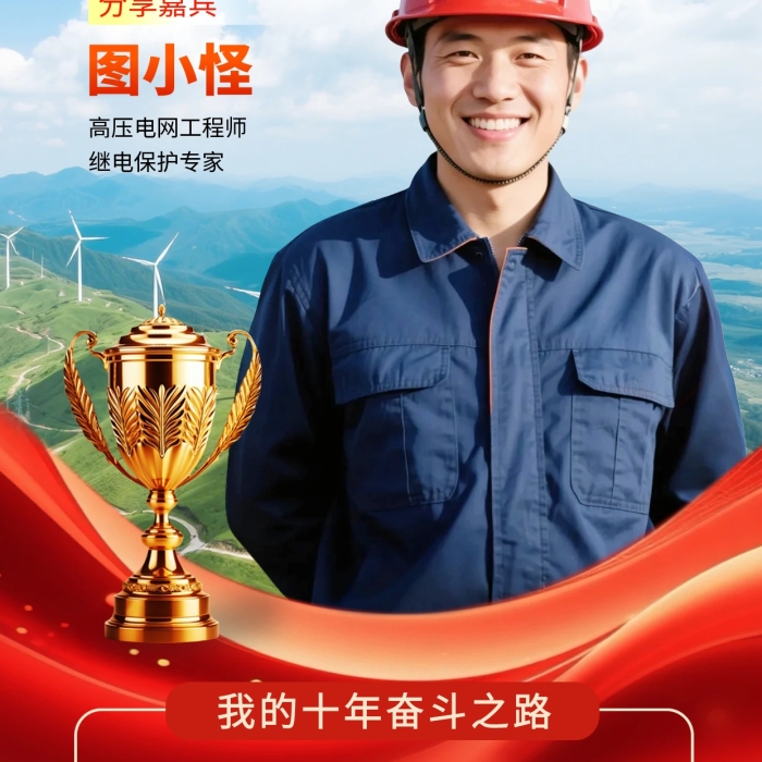 电网人物表彰介绍全屏海报