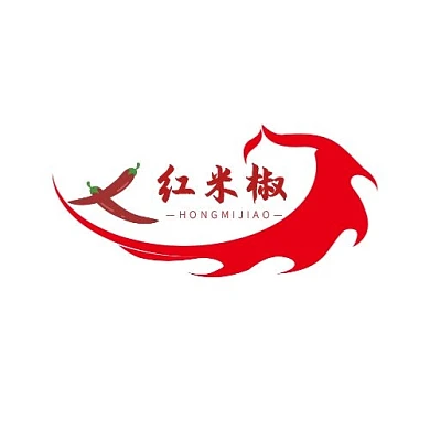 红米椒logo红色插画商务销售