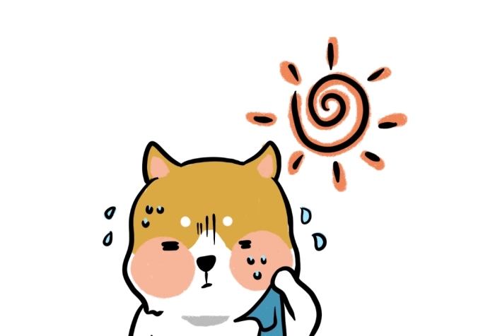 表情包擦汗狗狗卡通可愛萌