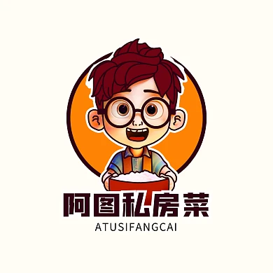 卡通餐饮美食品牌标志logo