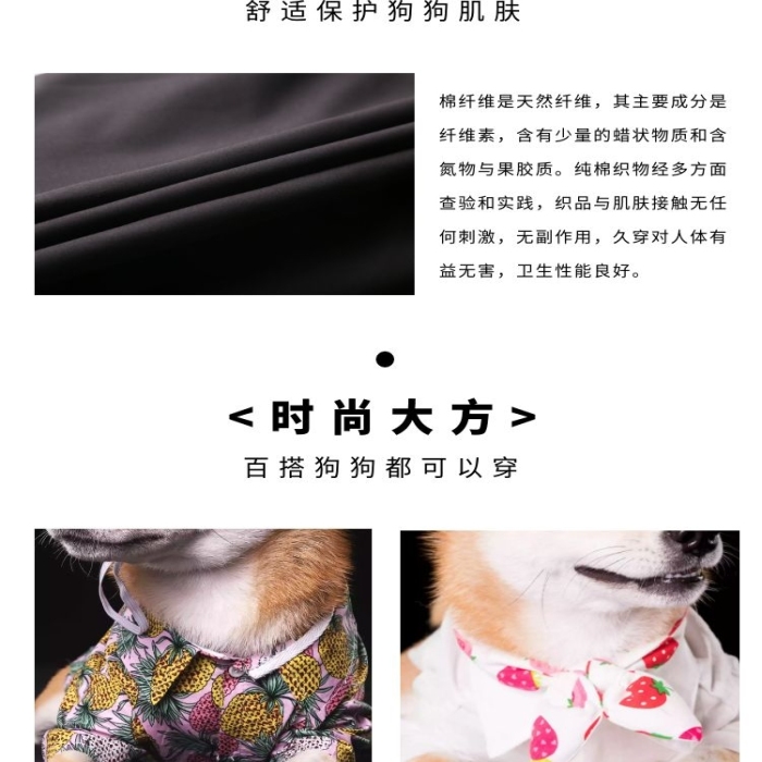 寵物衣服簡約時尚黃色日用百貨詳情頁