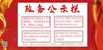 政务公示栏简约创意宣传海报