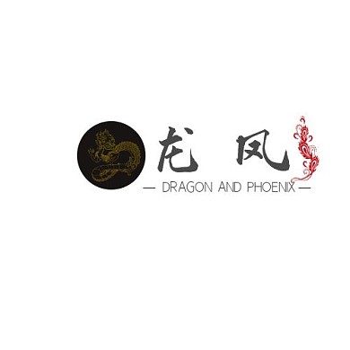 鳳凰龍鳳整體logo設(shè)計   