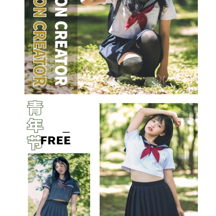 五四54潮流清新女装促销电商详情页