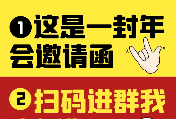 趣味搞笑年會(huì)邀請(qǐng)函新年跨年手機(jī)海報(bào)