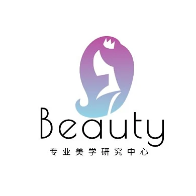 美人渐变紫色简约Beauty平面logo