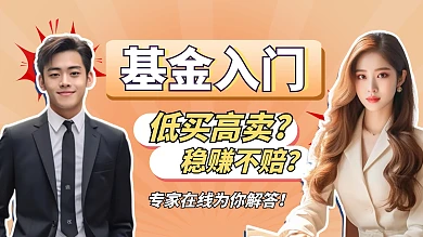 橙色简约基金知识科普视频封面