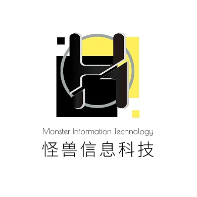 黑色黄色字母H信息科技公司头像logo