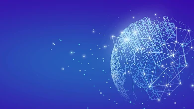 图怪兽原创全球商务信息科技背景