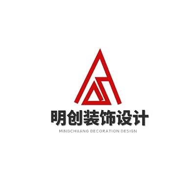 明创装修设计红色创意logo设计