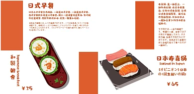 日本料理菜单