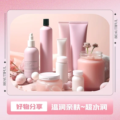 美妆护肤品产品营销效果模板