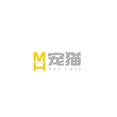MH字母组合logo设计宠物店简约