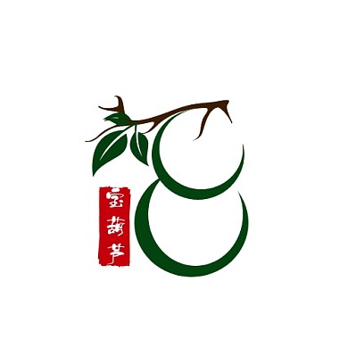 LOGO寶葫蘆綠色調簡約風茶舍古玩